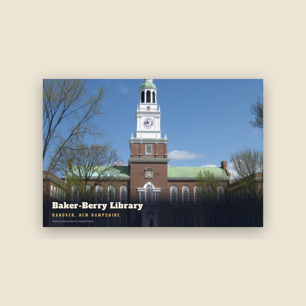 Hanover Baker-Berry Library Postcard