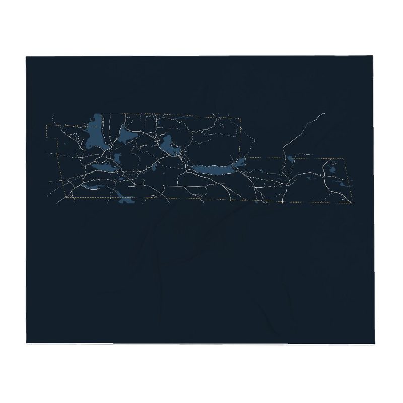 Harrisville Street Map Throw Blanket
