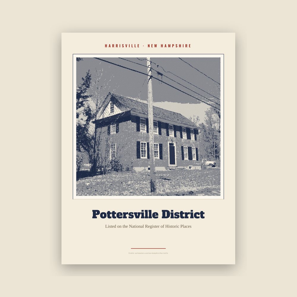 Harrisville Pottersville District Landmark Print