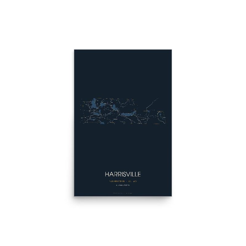 Harrisville Street Map Poster · Midnight