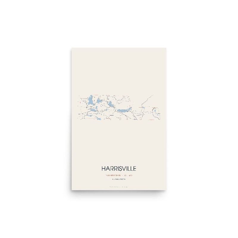 Harrisville Street Map Poster · Linen