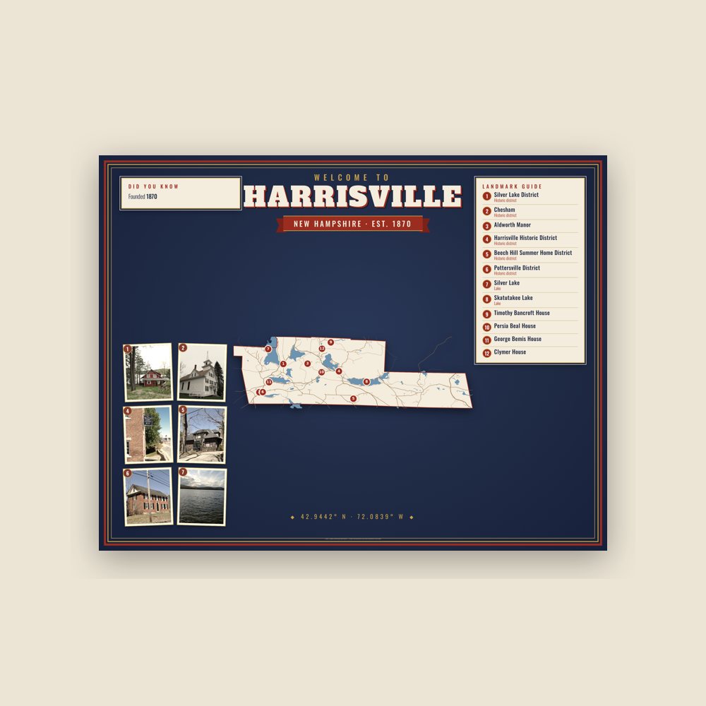 Harrisville Map Placemat