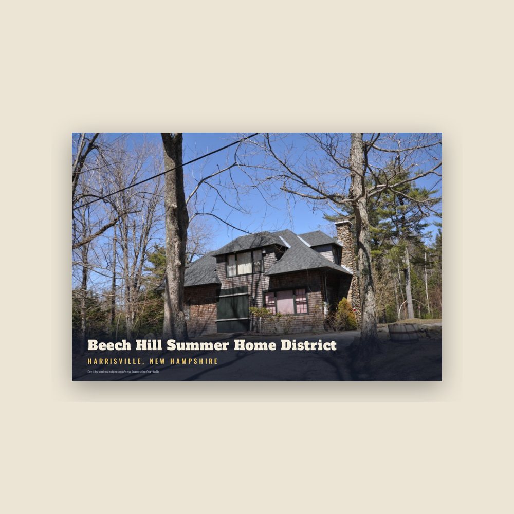 Harrisville Beech Hill Summer Home District Postcard