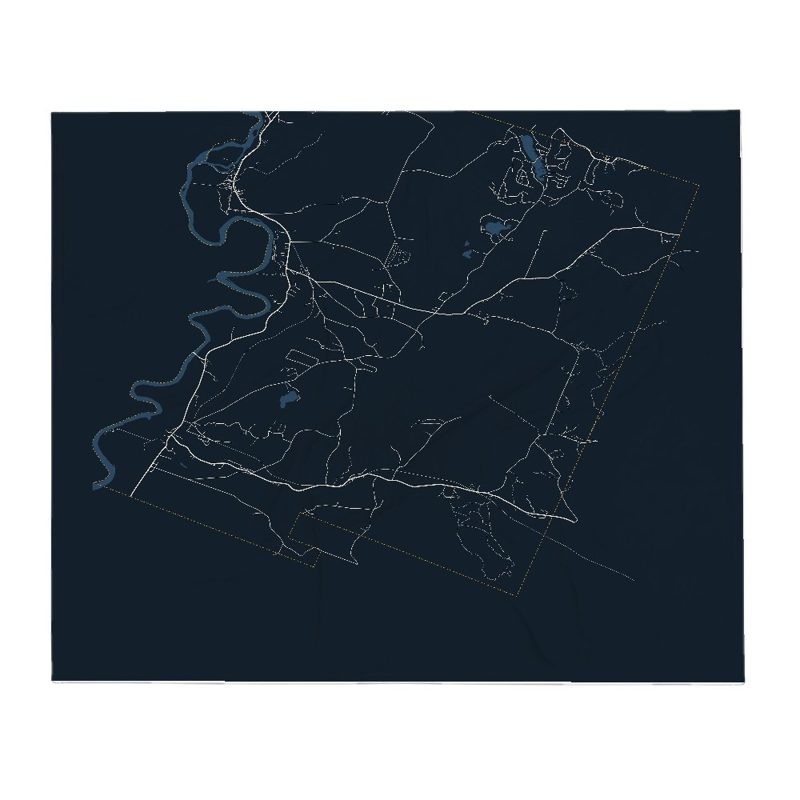 Haverhill Street Map Throw Blanket