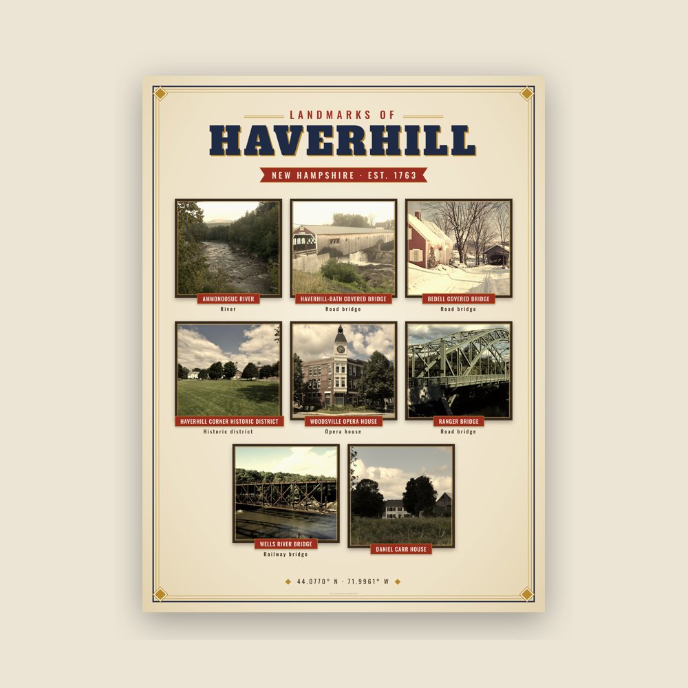 Haverhill Landmarks Photo Poster