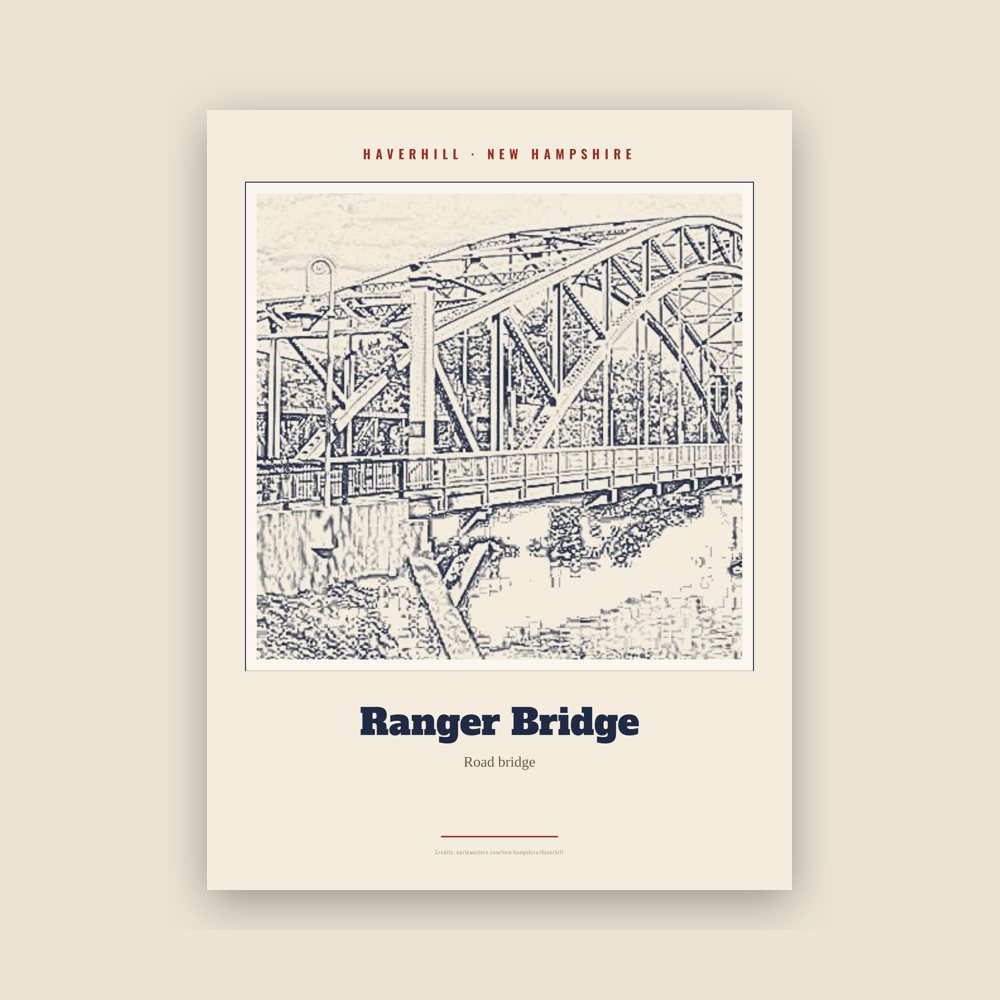 Haverhill Ranger Bridge Landmark Print