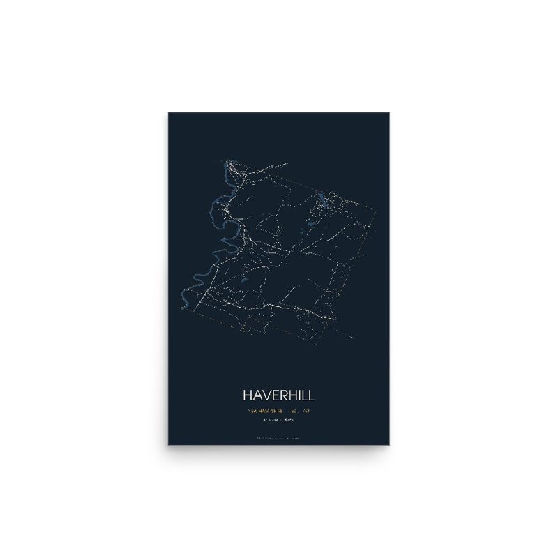 Haverhill Street Map Poster · Midnight