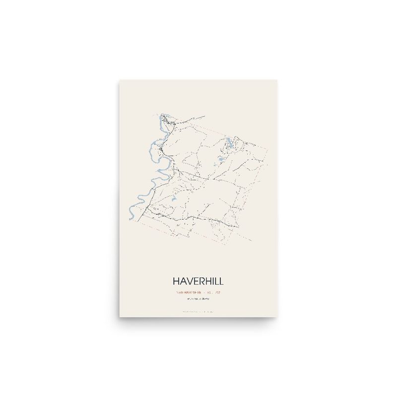 Haverhill Street Map Poster · Linen