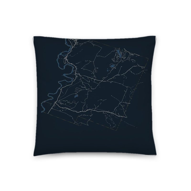 Haverhill Map Throw Pillow