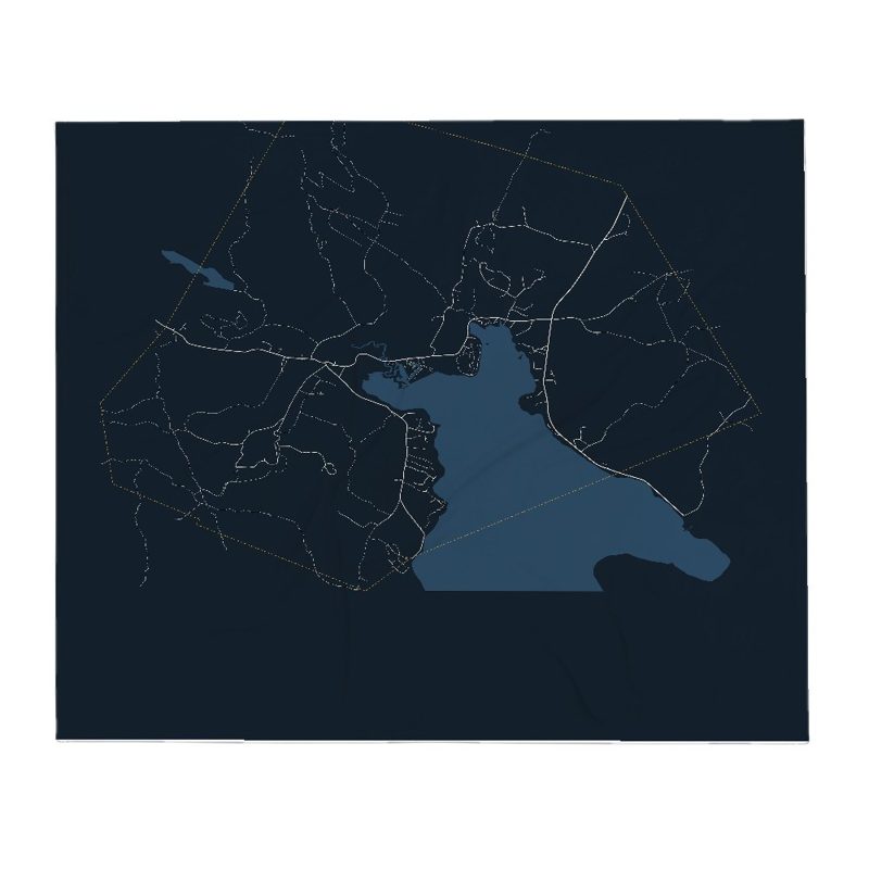 Hebron Street Map Throw Blanket
