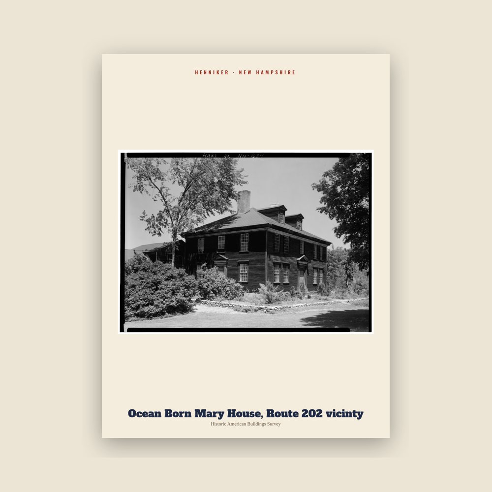 Henniker Ocean Born Mary House, Route 202 vicinty Archive Print