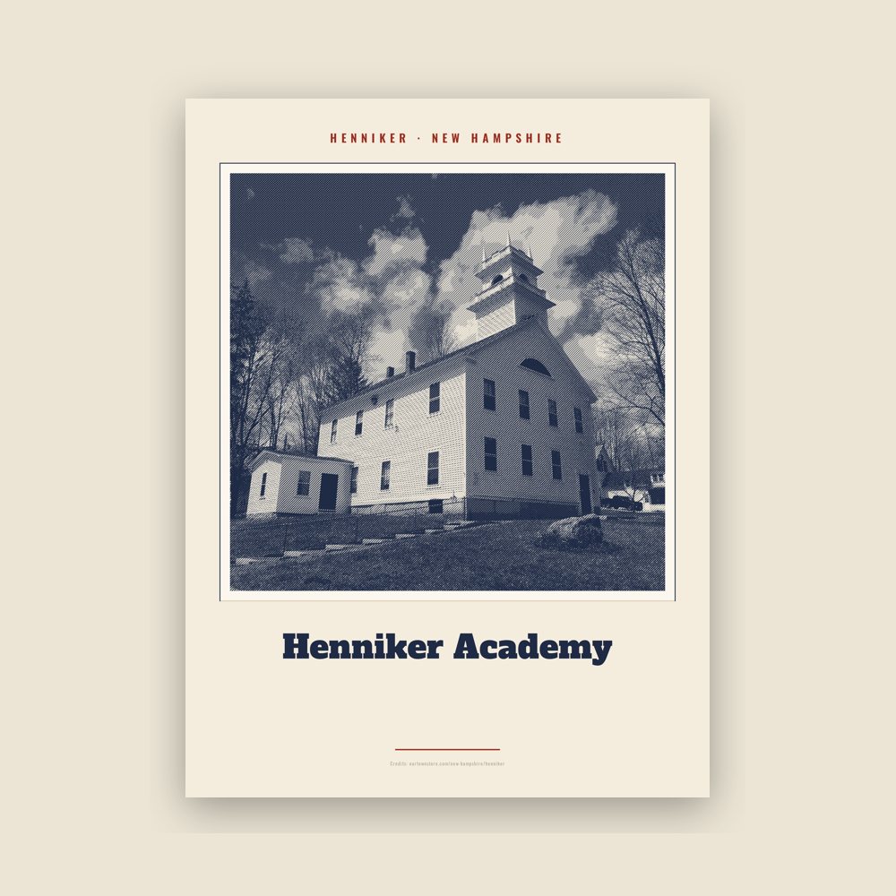 Henniker Henniker Academy Landmark Print