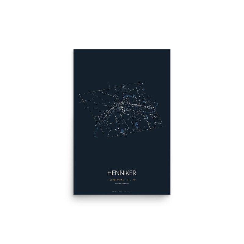 Henniker Street Map Poster · Midnight