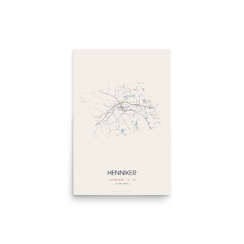 Henniker Street Map Poster · Linen