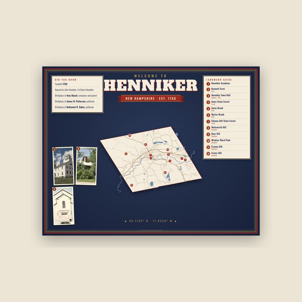 Henniker Map Placemat