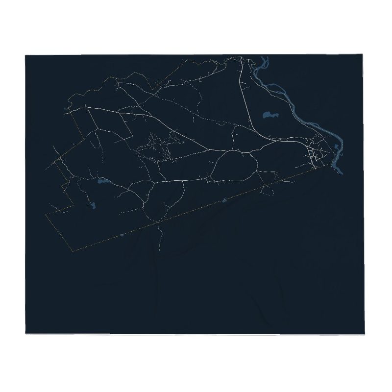 Hill Street Map Throw Blanket