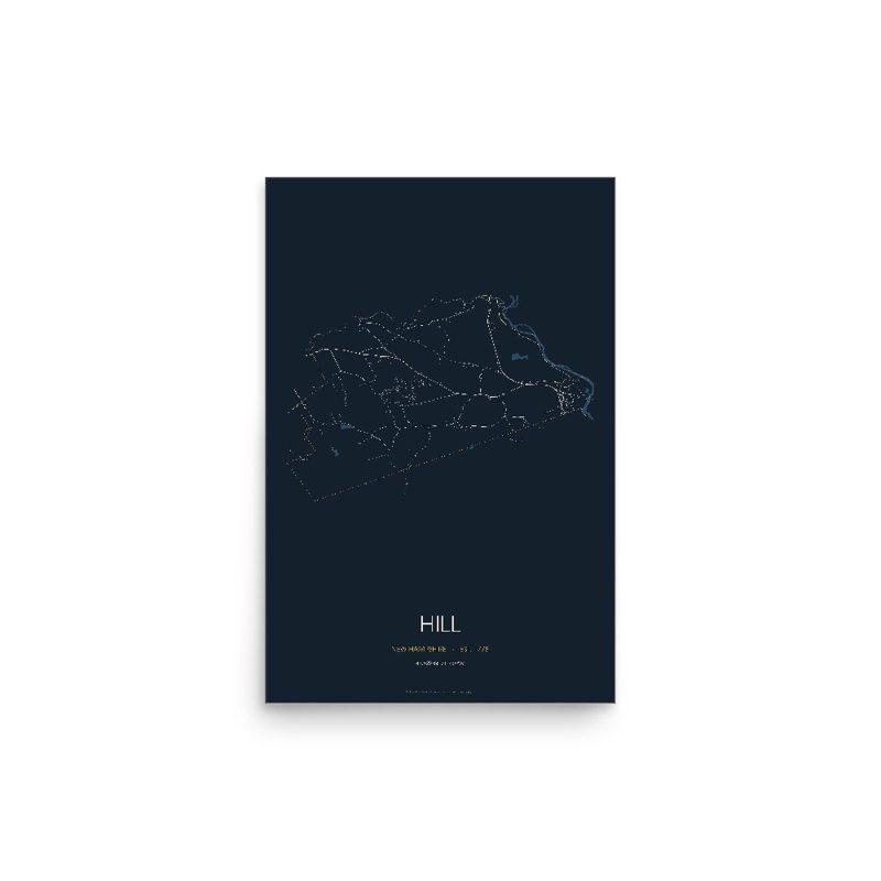 Hill Street Map Poster · Midnight