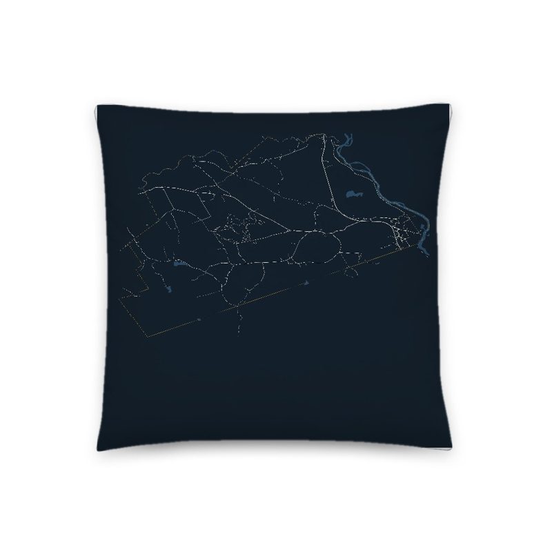 Hill Map Throw Pillow