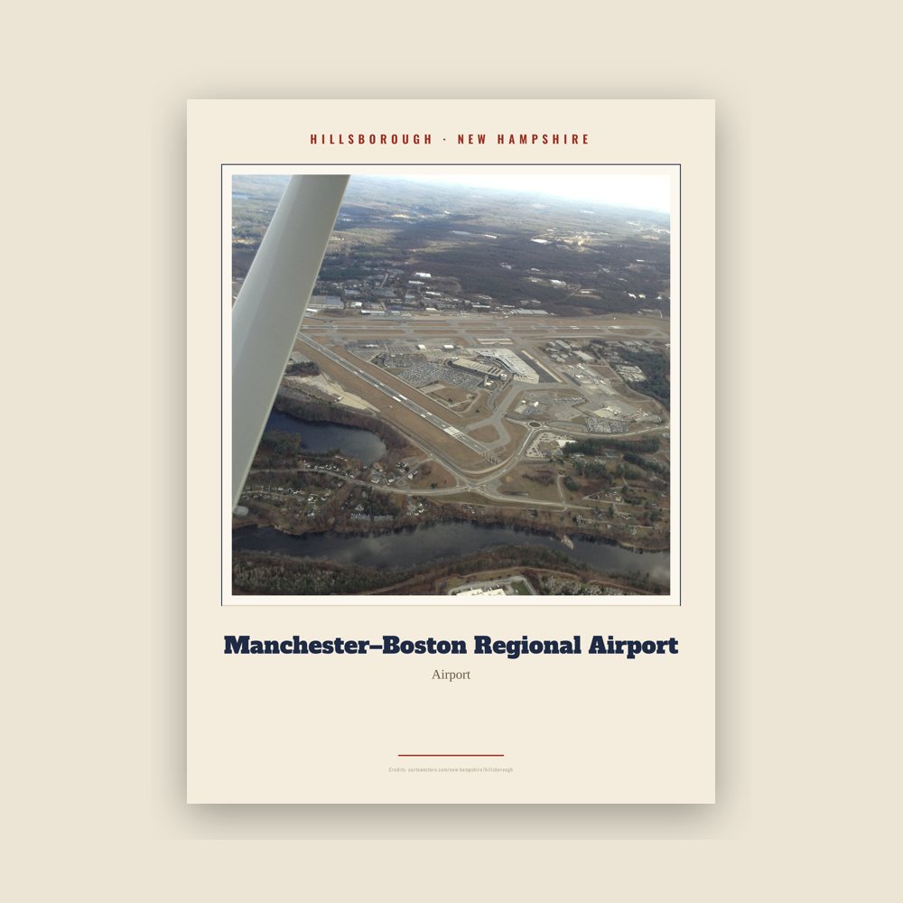Hillsborough Manchester–Boston Regional Airport Landmark Print