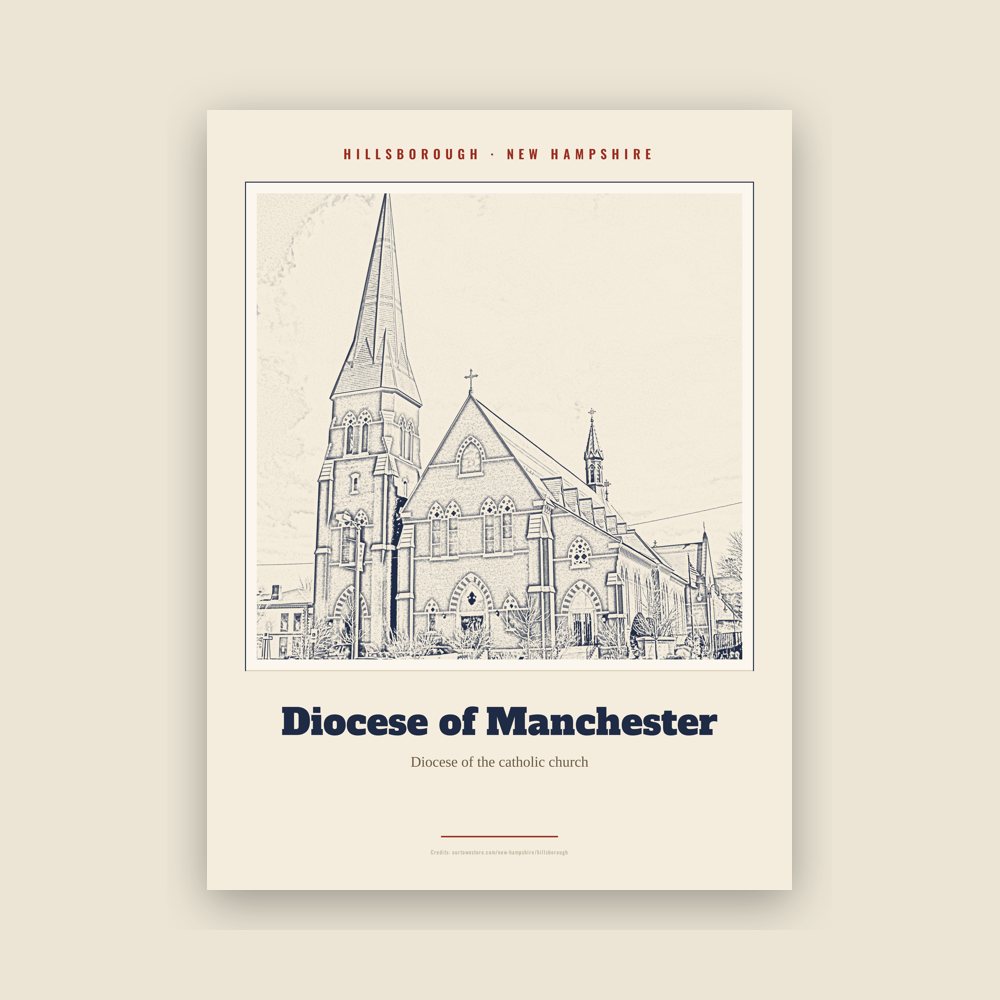 Hillsborough Diocese of Manchester Landmark Print