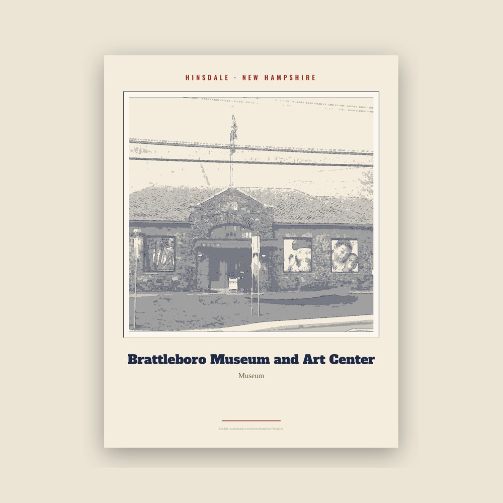 Hinsdale Brattleboro Museum and Art Center Landmark Print