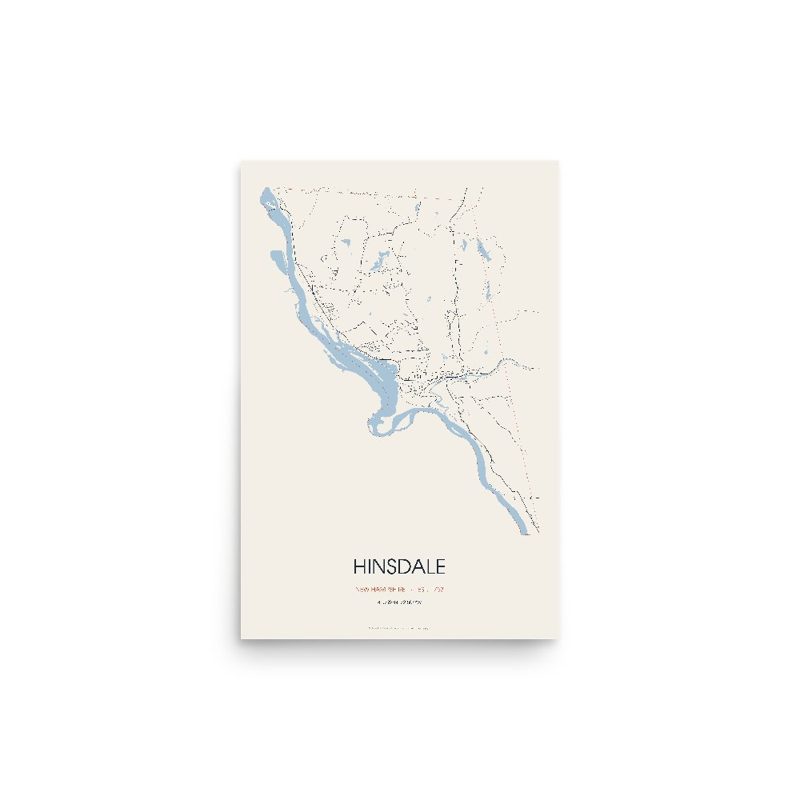 Hinsdale Street Map Poster · Linen