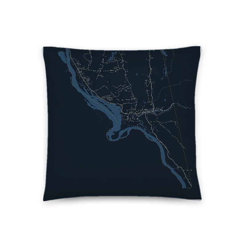 Hinsdale Map Throw Pillow