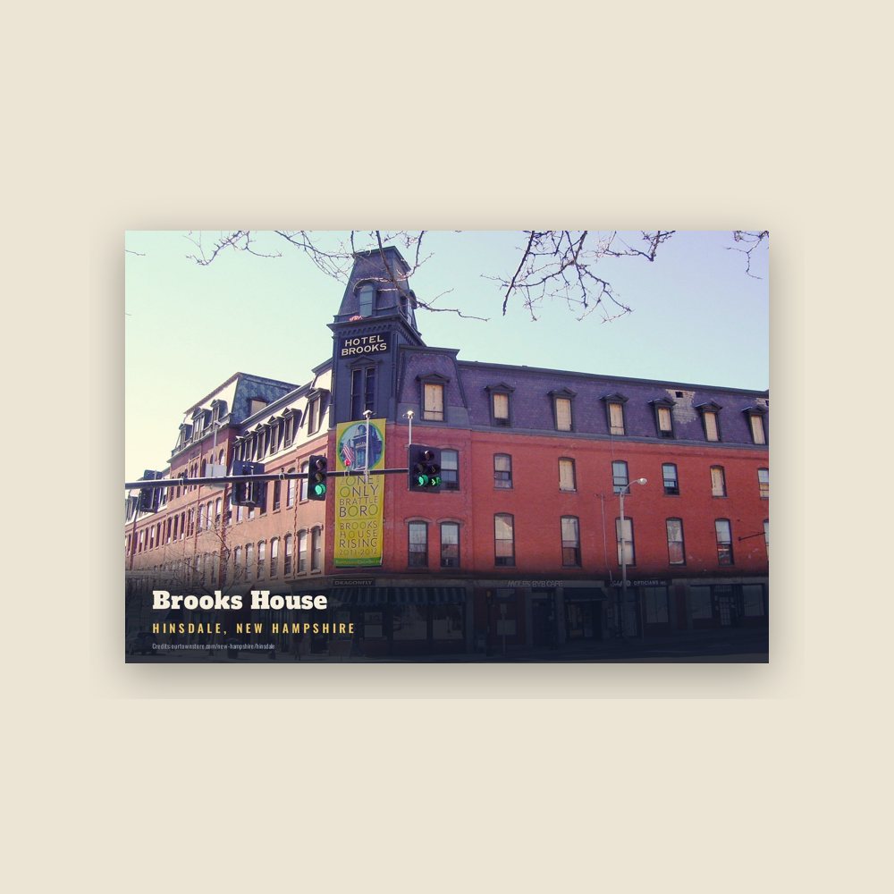 Hinsdale Brooks House Postcard