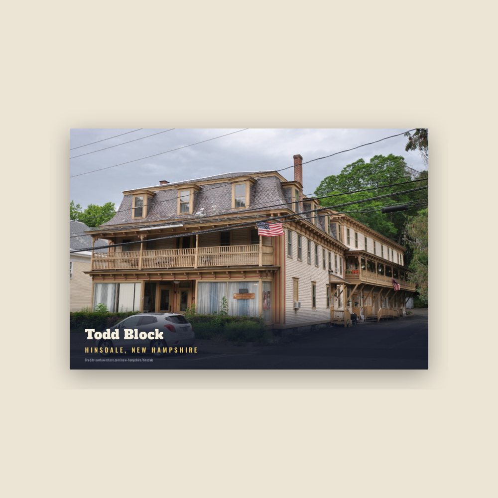 Hinsdale Todd Block Postcard