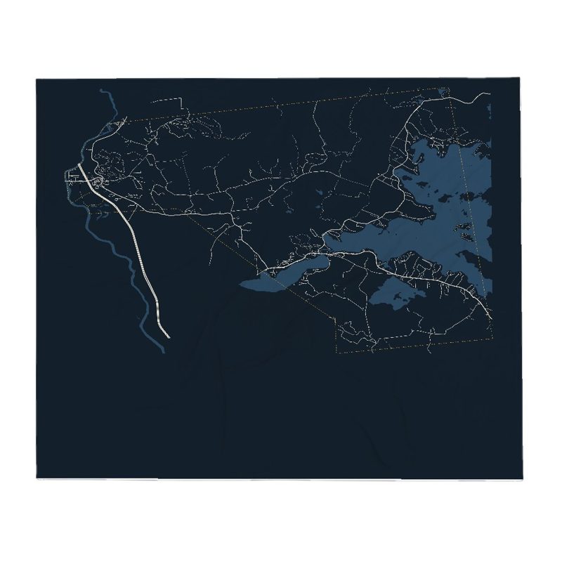 Holderness Street Map Throw Blanket