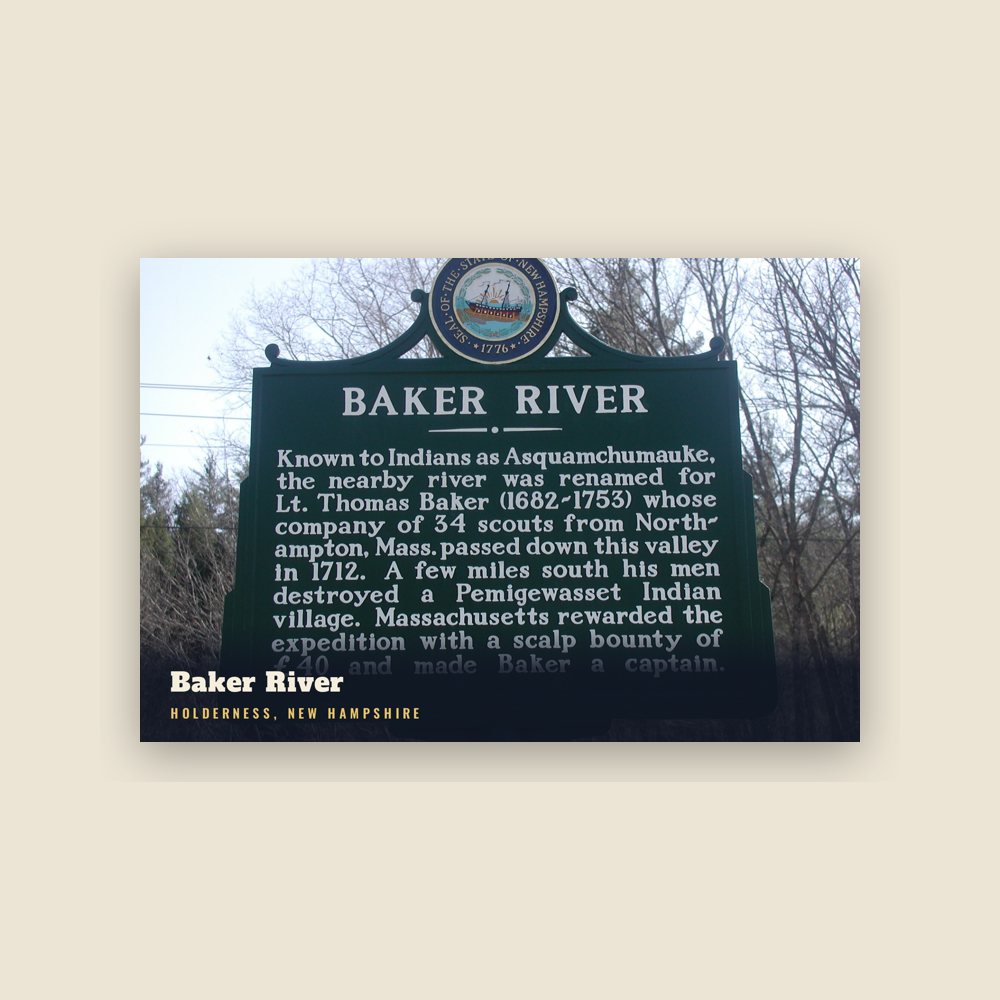 Holderness Baker River Postcard