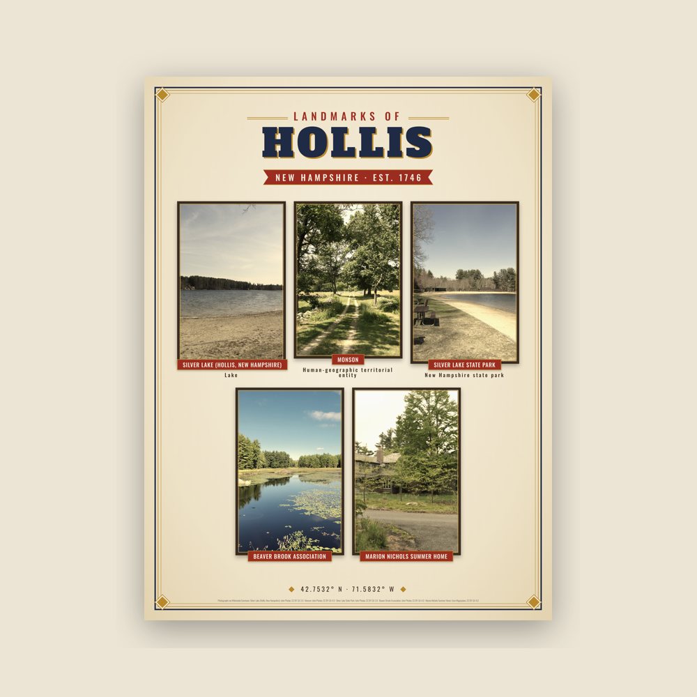 Hollis Landmarks Photo Poster
