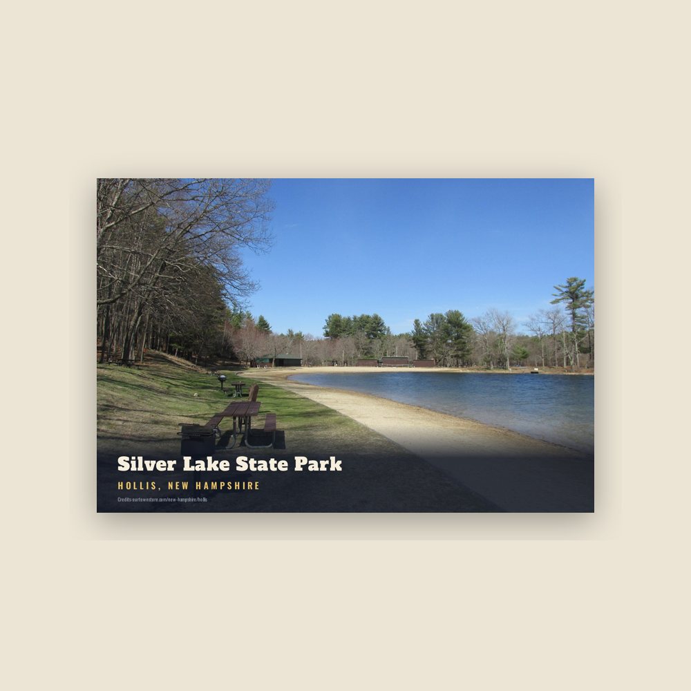 Hollis Silver Lake State Park Postcard