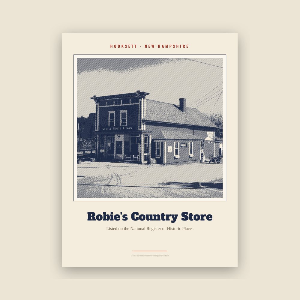 Hooksett Robie's Country Store Landmark Print