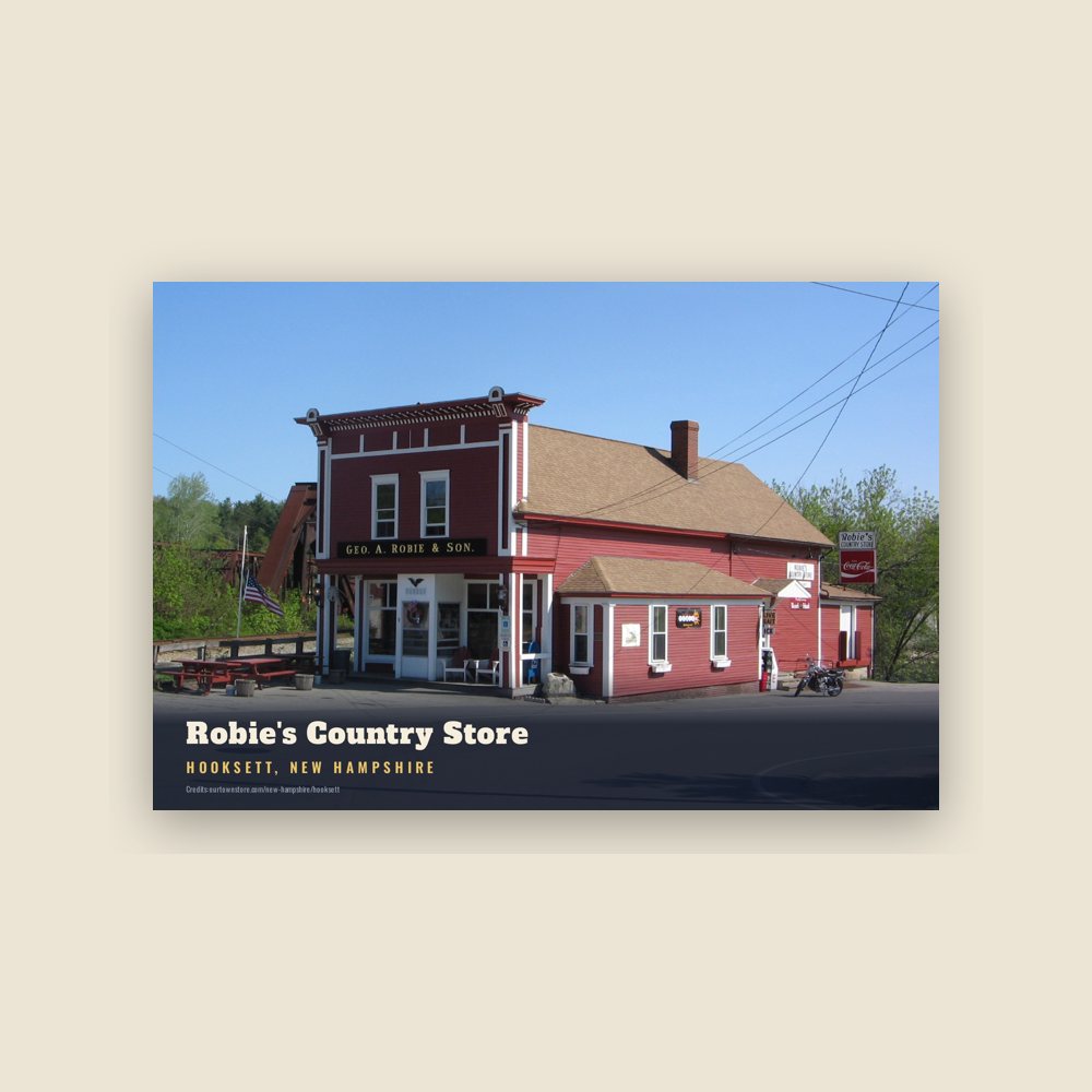 Hooksett Robie's Country Store Postcard