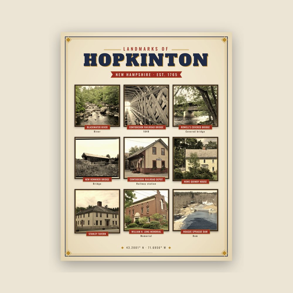Hopkinton Landmarks Photo Poster