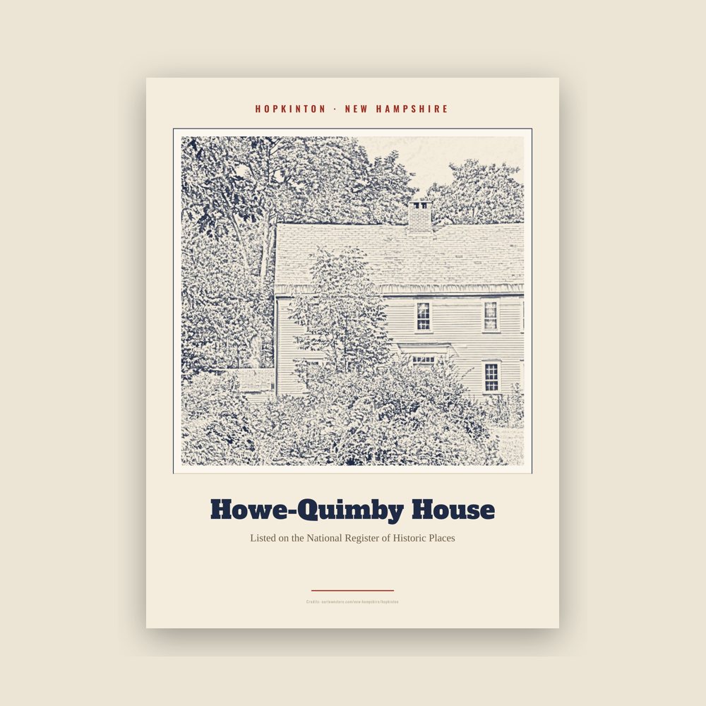 Hopkinton Howe-Quimby House Landmark Print