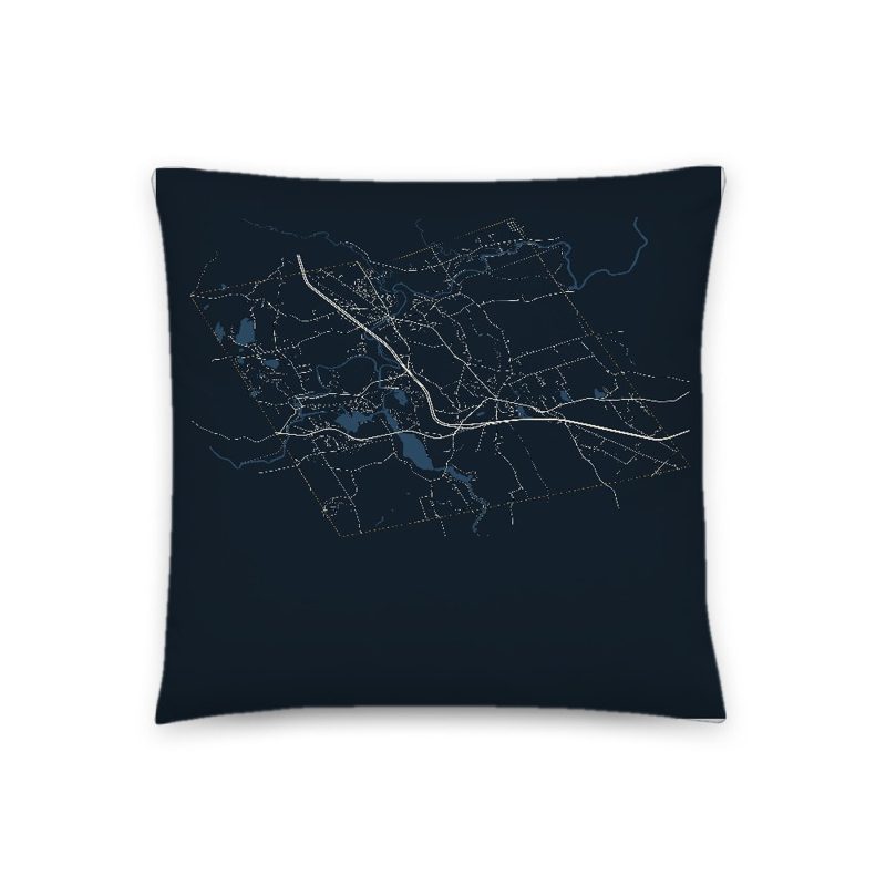 Hopkinton Map Throw Pillow
