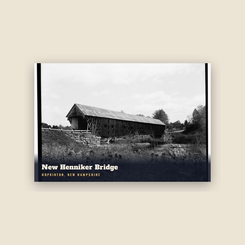 Hopkinton New Henniker Bridge Postcard