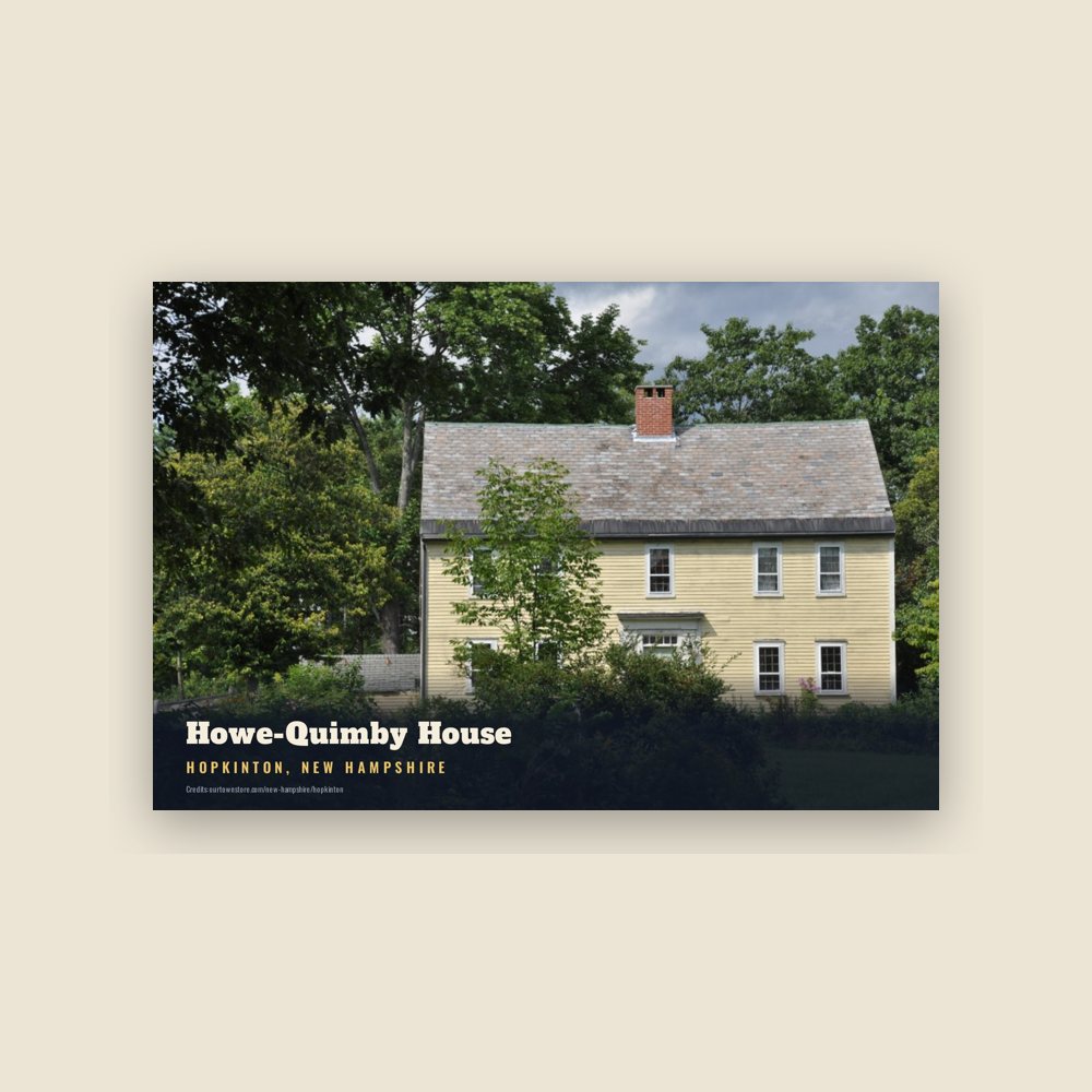 Hopkinton Howe-Quimby House Postcard