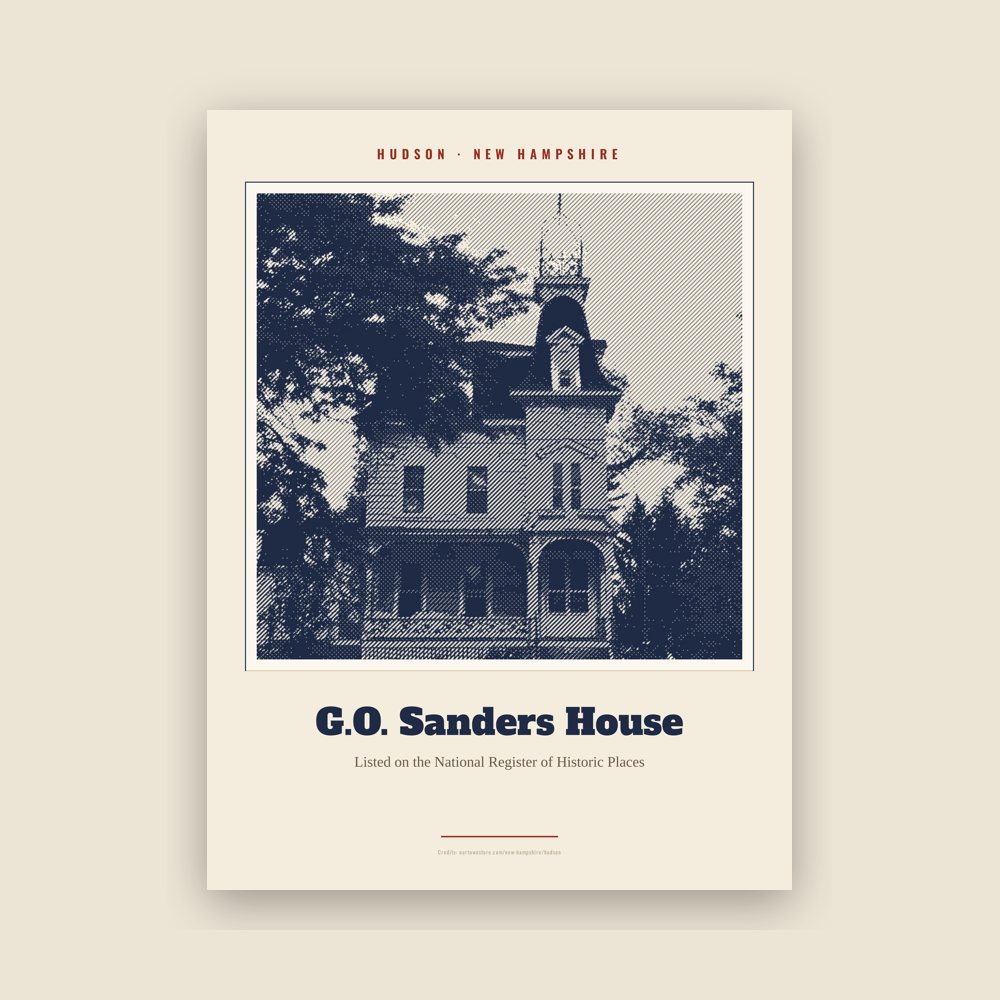 Hudson G.O. Sanders House Landmark Print