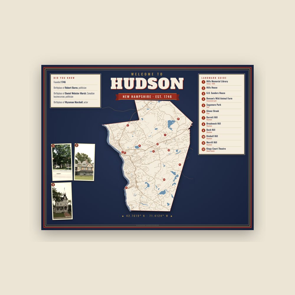Hudson Map Placemat