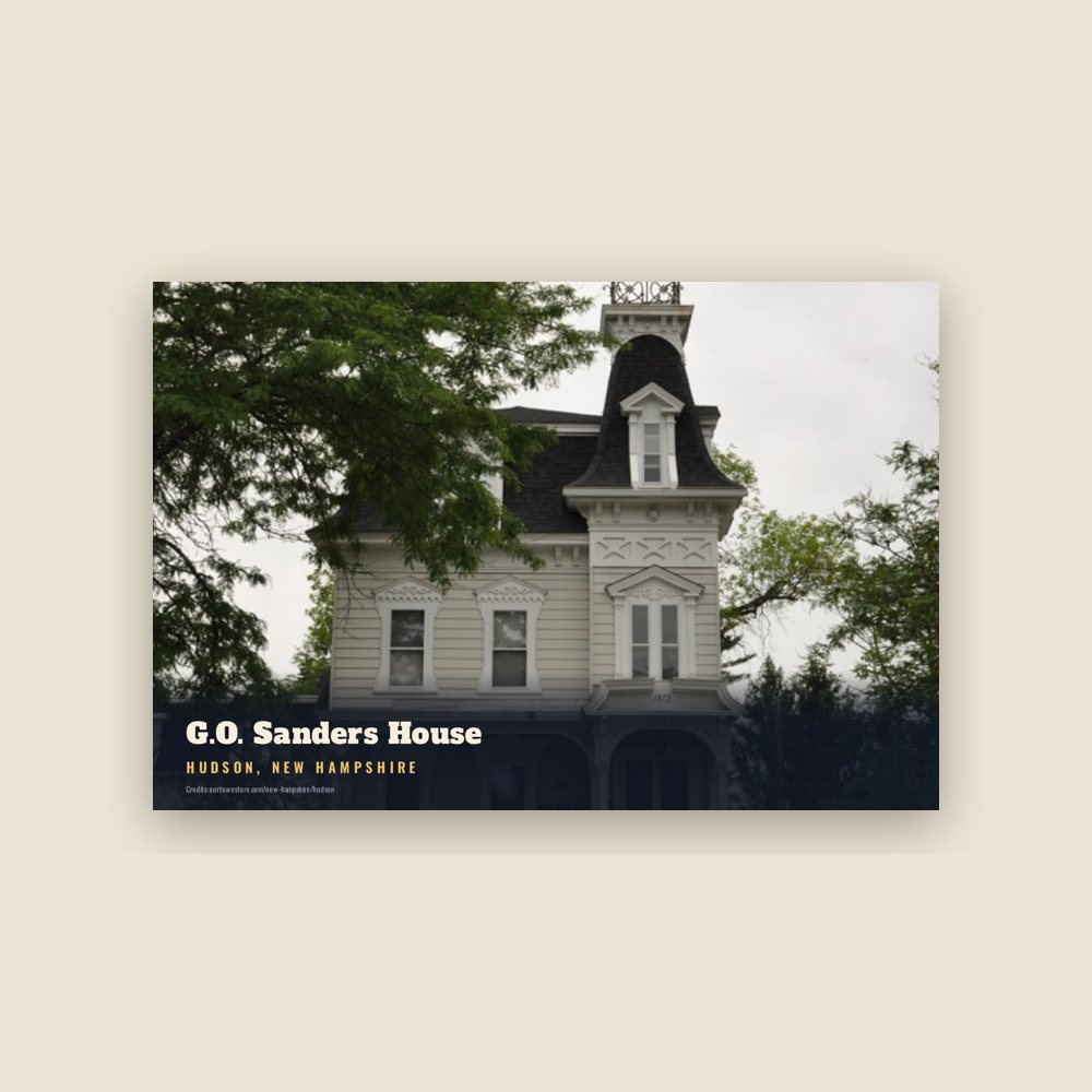 Hudson G.O. Sanders House Postcard