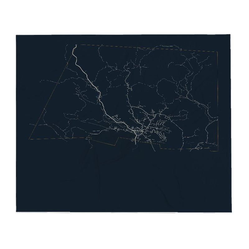 Jackson Street Map Throw Blanket