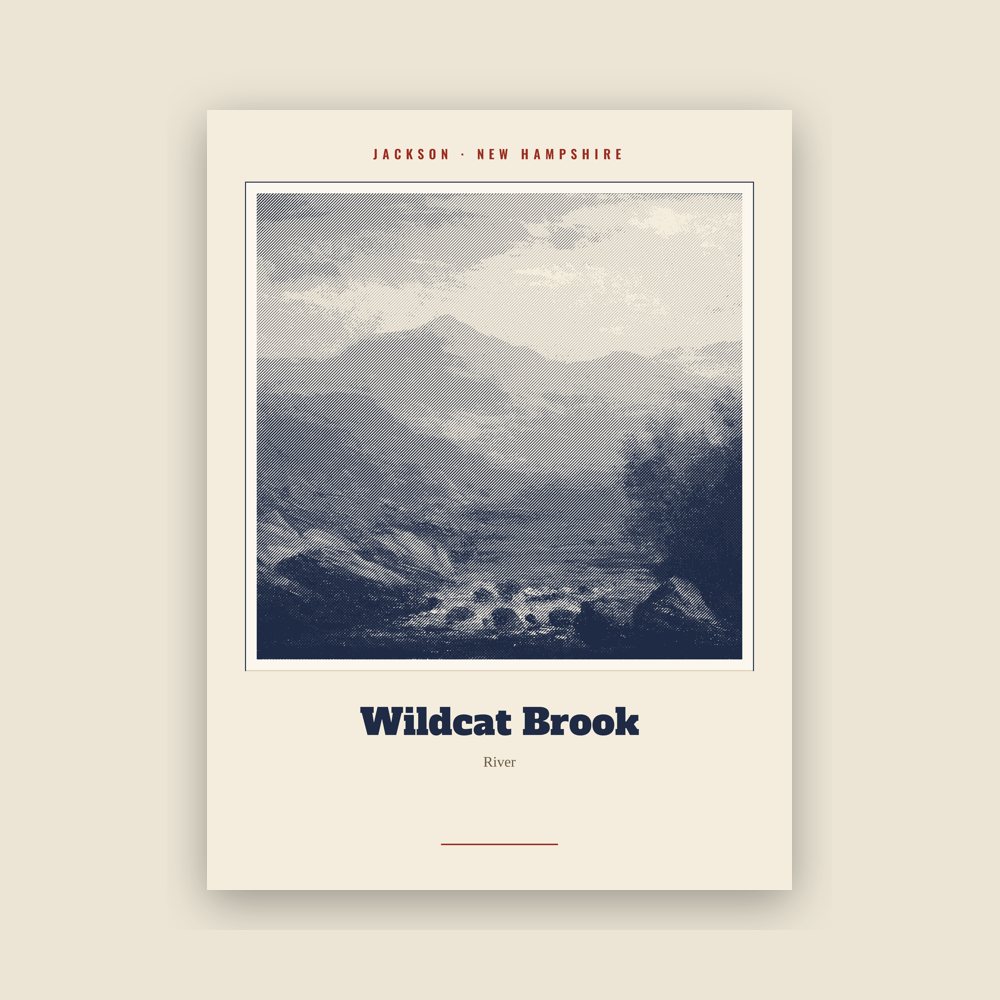 Jackson Wildcat Brook Landmark Print