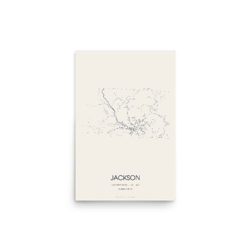 Jackson Street Map Poster · Linen