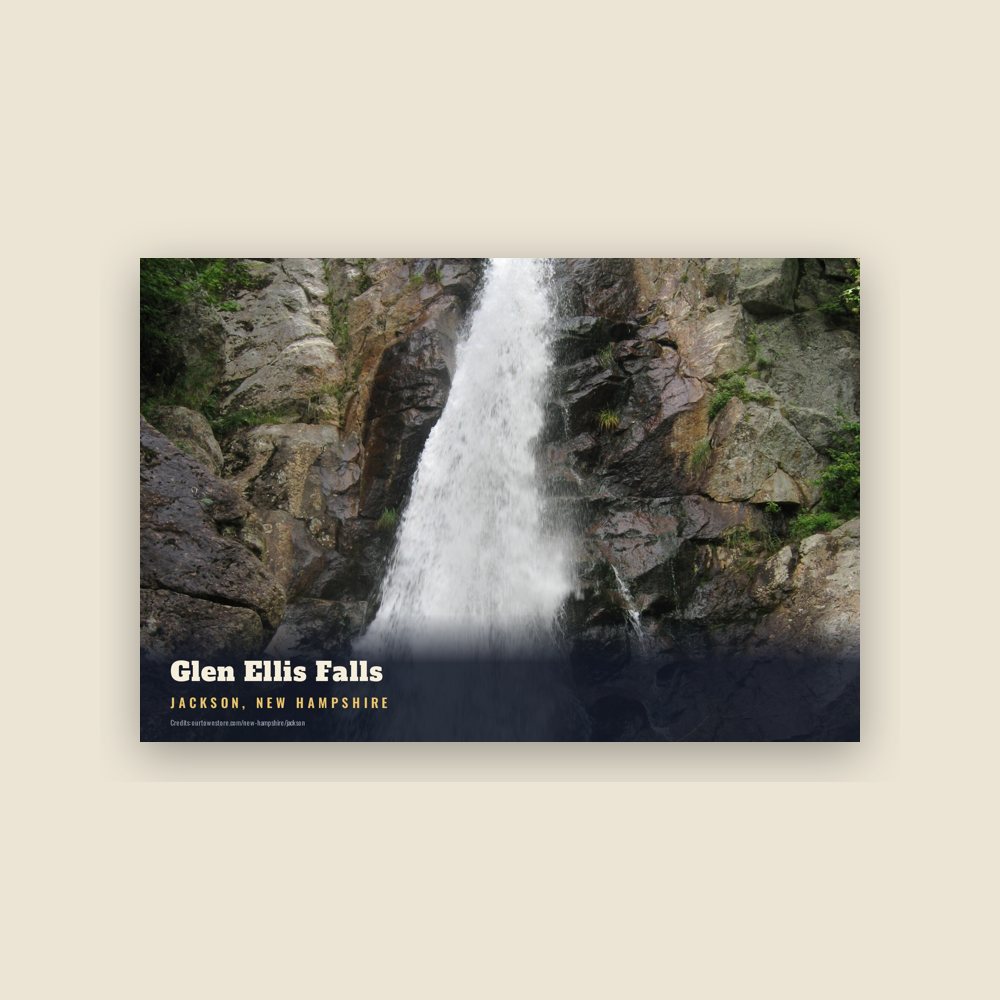 Jackson Glen Ellis Falls Postcard