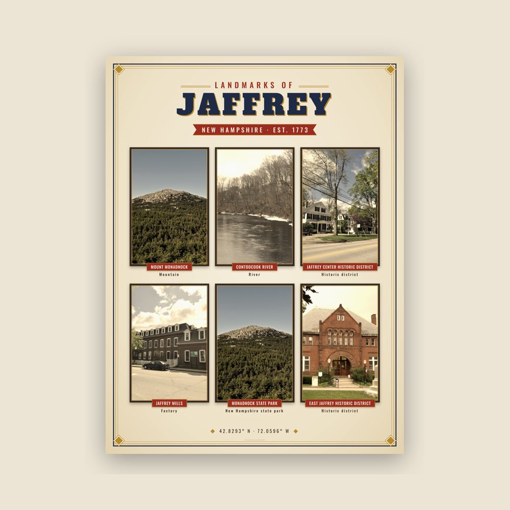 Jaffrey Landmarks Photo Poster