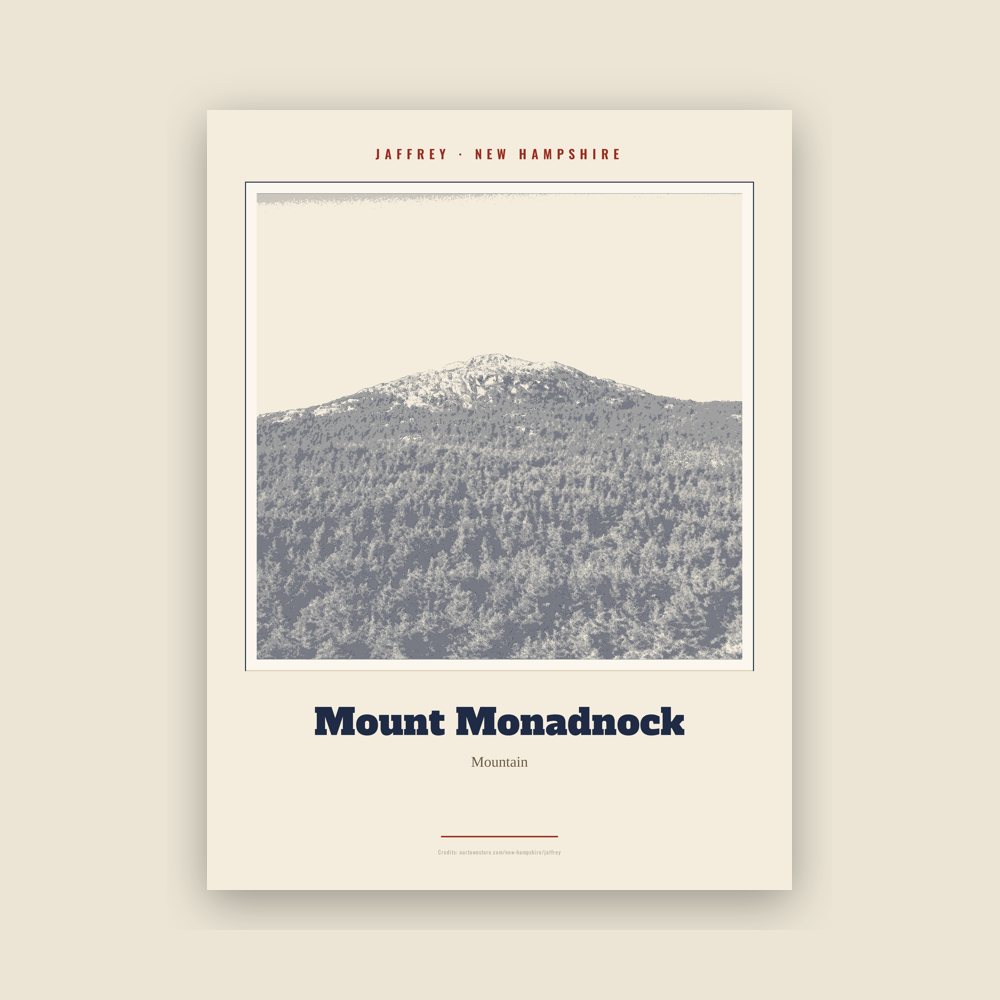 Jaffrey Mount Monadnock Landmark Print