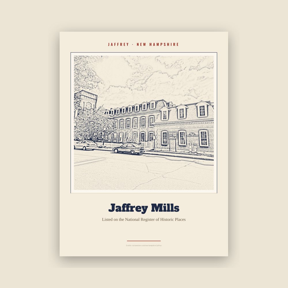 Jaffrey Jaffrey Mills Landmark Print